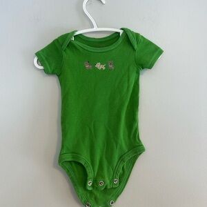 Carters 3m Green dog short sleeve Onesie